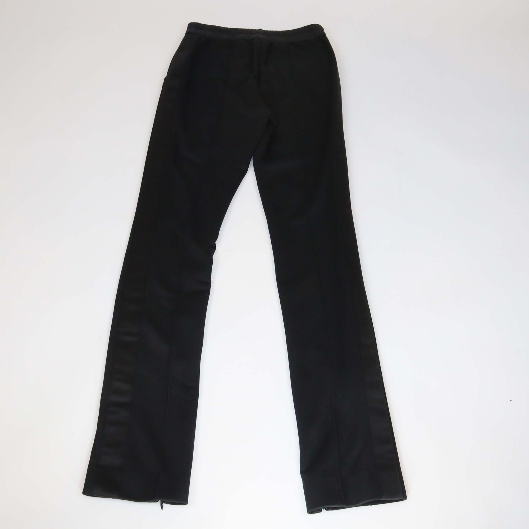 Tom Ford Black Cotton Silk Blend Side Detail Track Pants