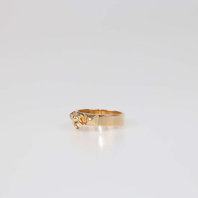 Hermes 18K Rose Gold Collier De Chien Ring Size 59