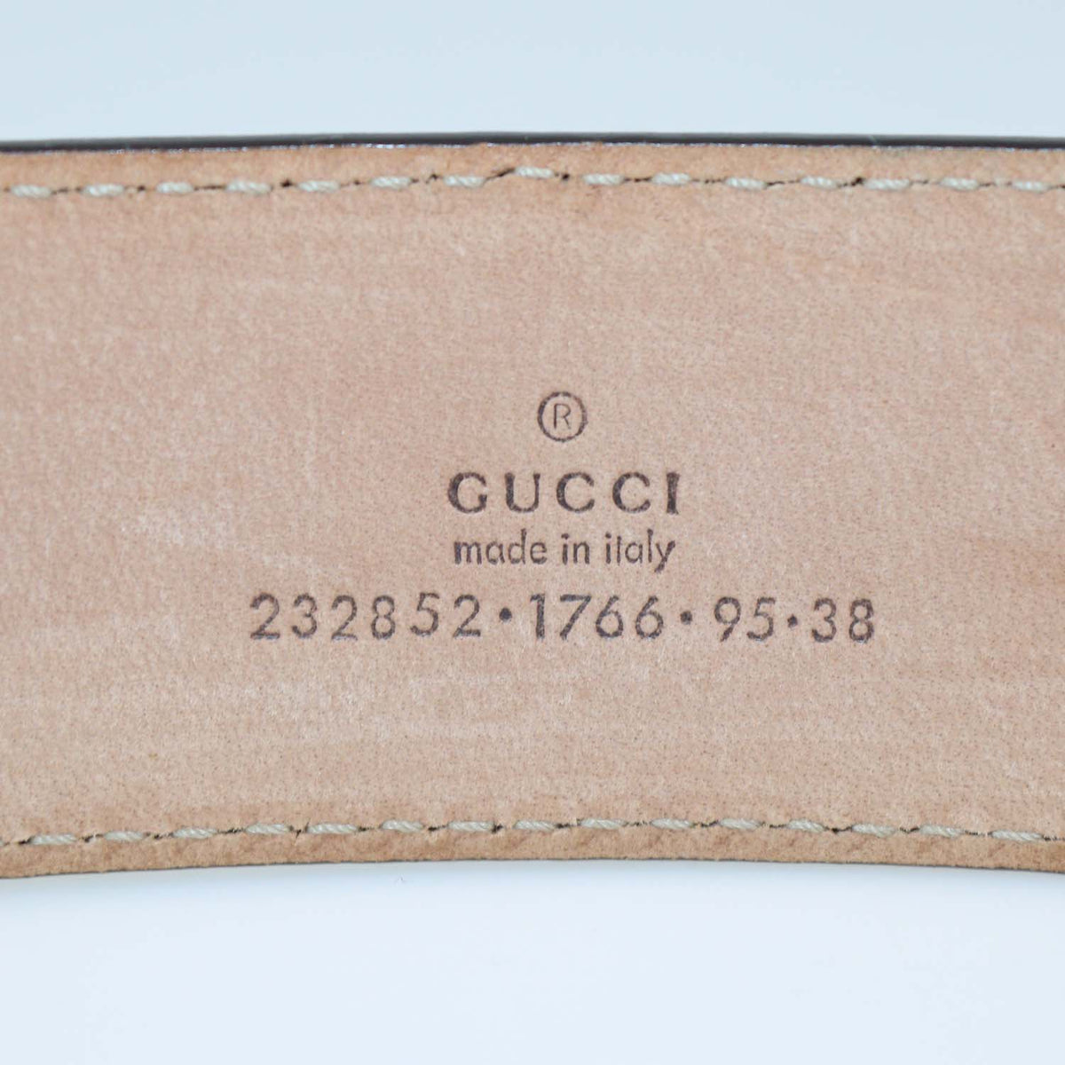 Gucci Brown Leather and Web Fabric Buckle Belt