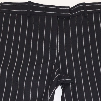 Tom Ford Black/White Wool Pinstripe Flare Trouser