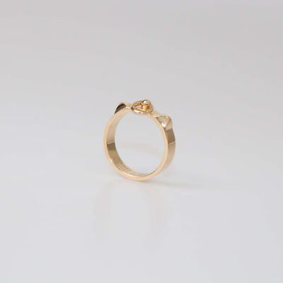 Hermes 18K Rose Gold Collier De Chien Ring Size 59