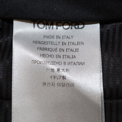 Tom Ford Black/White Wool Pinstripe Flare Trouser