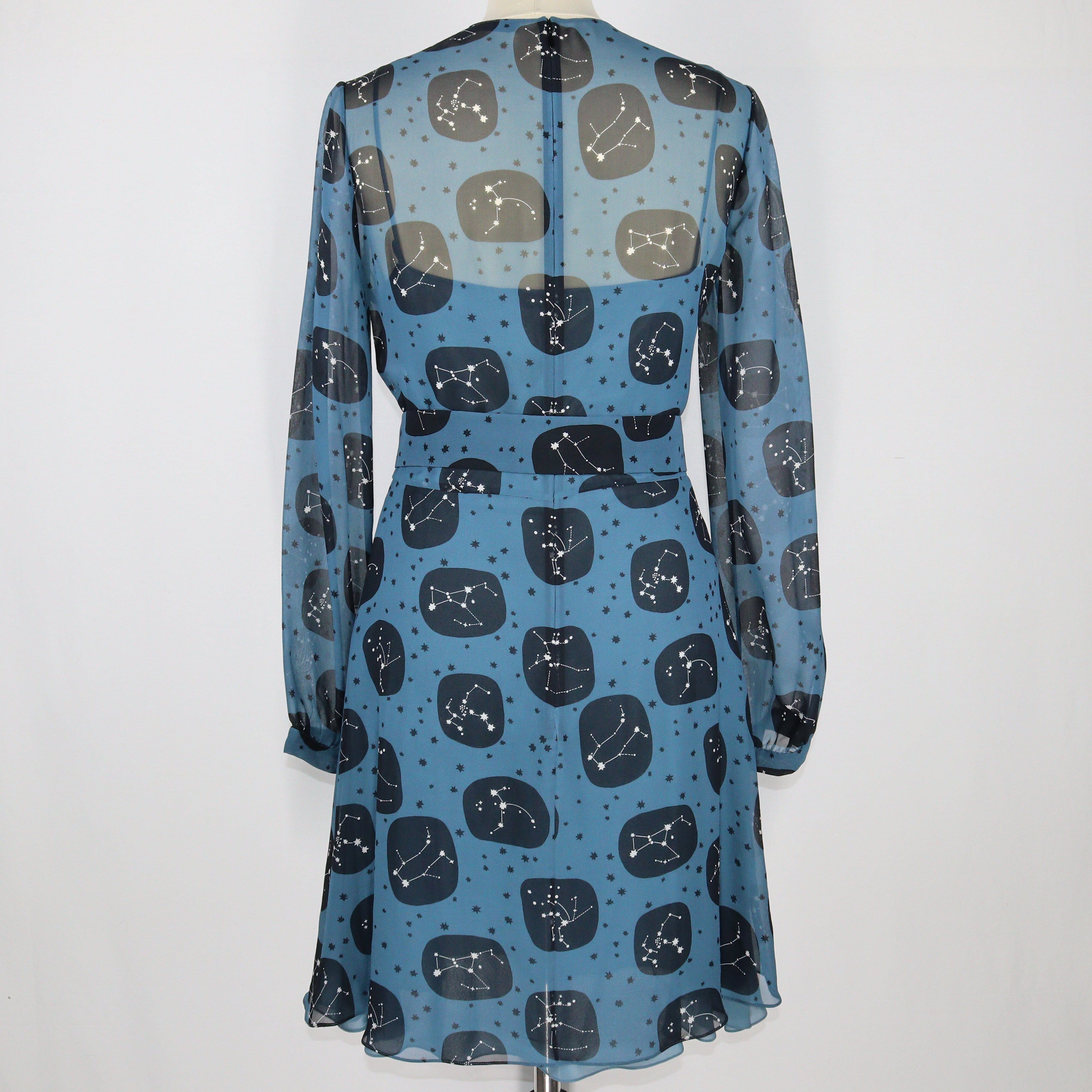 Blue Constellation Printed Midi Dress Clothing Dior 