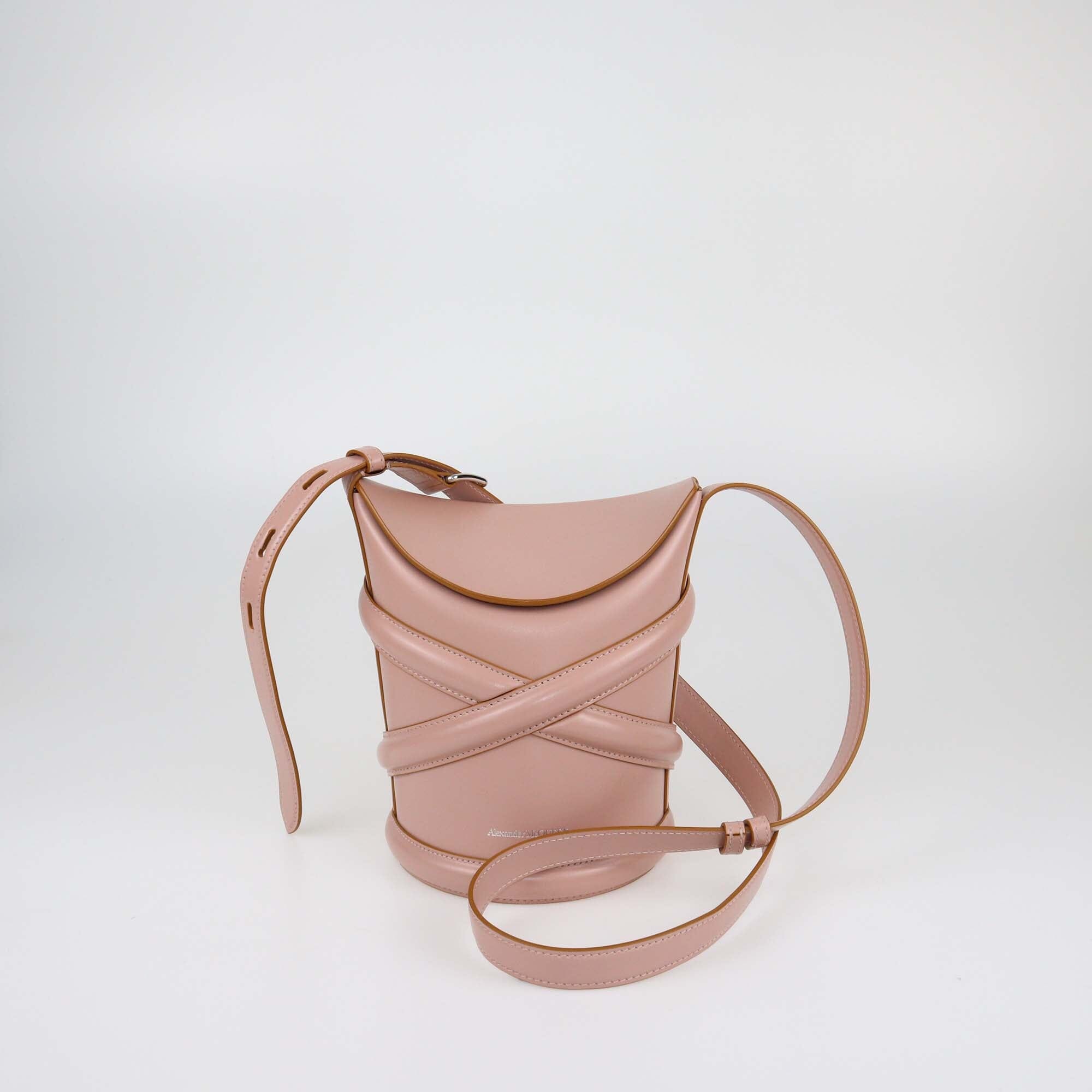 Alexander McQueen Pink The Curve Bucket Bag Womens Alexander McQueen 
