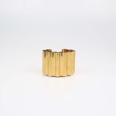 Jil Sanders Gold Tone Metal Curl Bangle