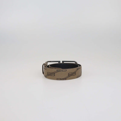 Balenciaga Brown BB Monogram Coated Canvas Belt