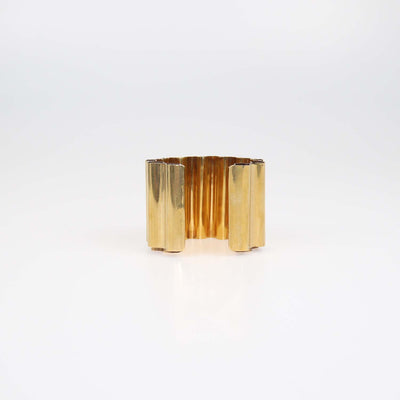 Jil Sanders Gold Tone Metal Curl Bangle
