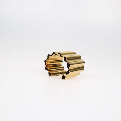 Jil Sanders Gold Tone Metal Curl Bangle