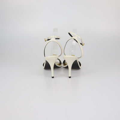Valentino White Leather Ladycrush Sandals