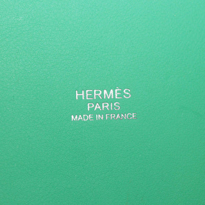 Hermes Vert Toile Geoland and Swift Leather Cargo Comics Picotin 18 Bag