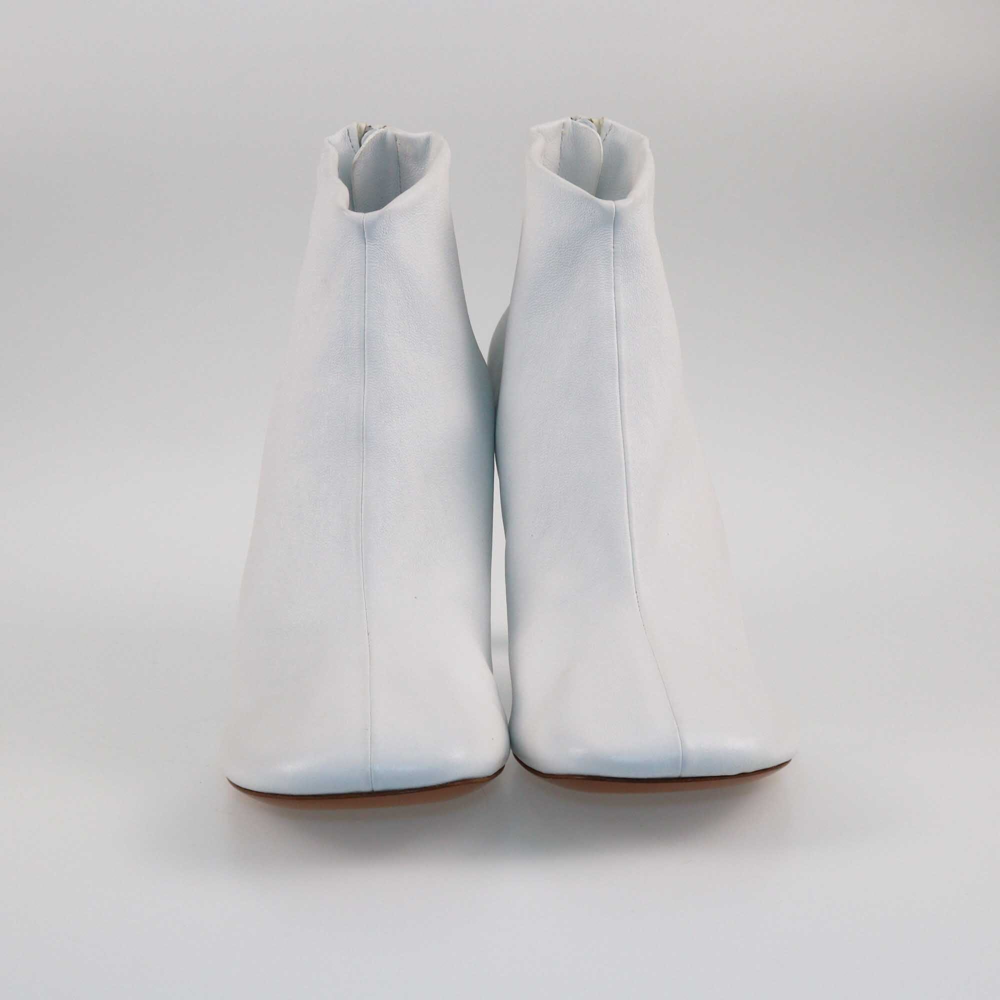 Celine White Ankle Boots