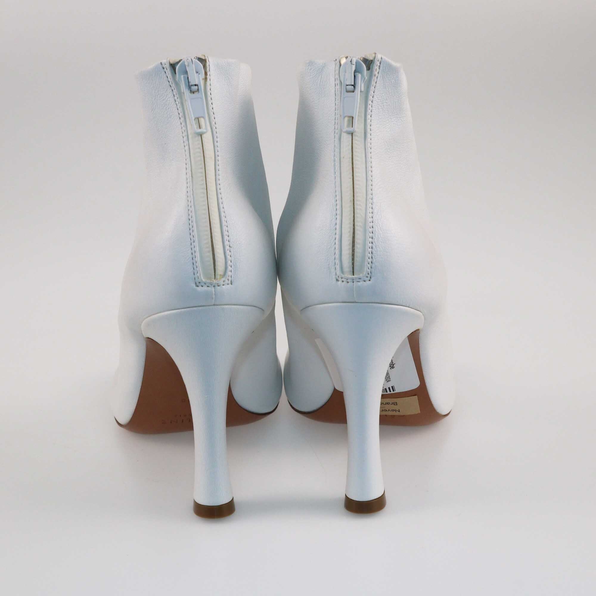 Celine White Ankle Boots Shoes Celine 