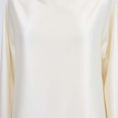 Camilla and Marc Cream Acetate Aviana Long Sleeve Top