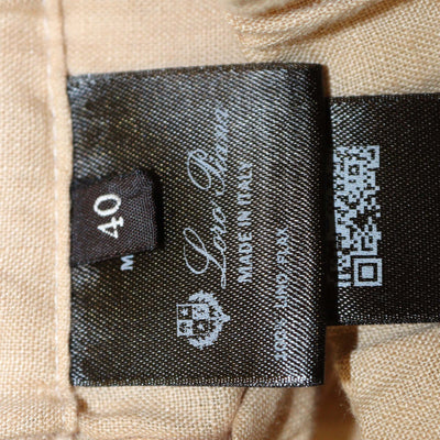 Loro Piana Beige Linen Drawstring Helios Pants