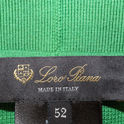 Loro Piana Green Blend Silk Knitted Wide Leg Pants