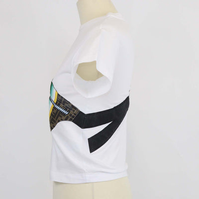 Fendi kids White Cotton Sling Bag Print T-Shirt