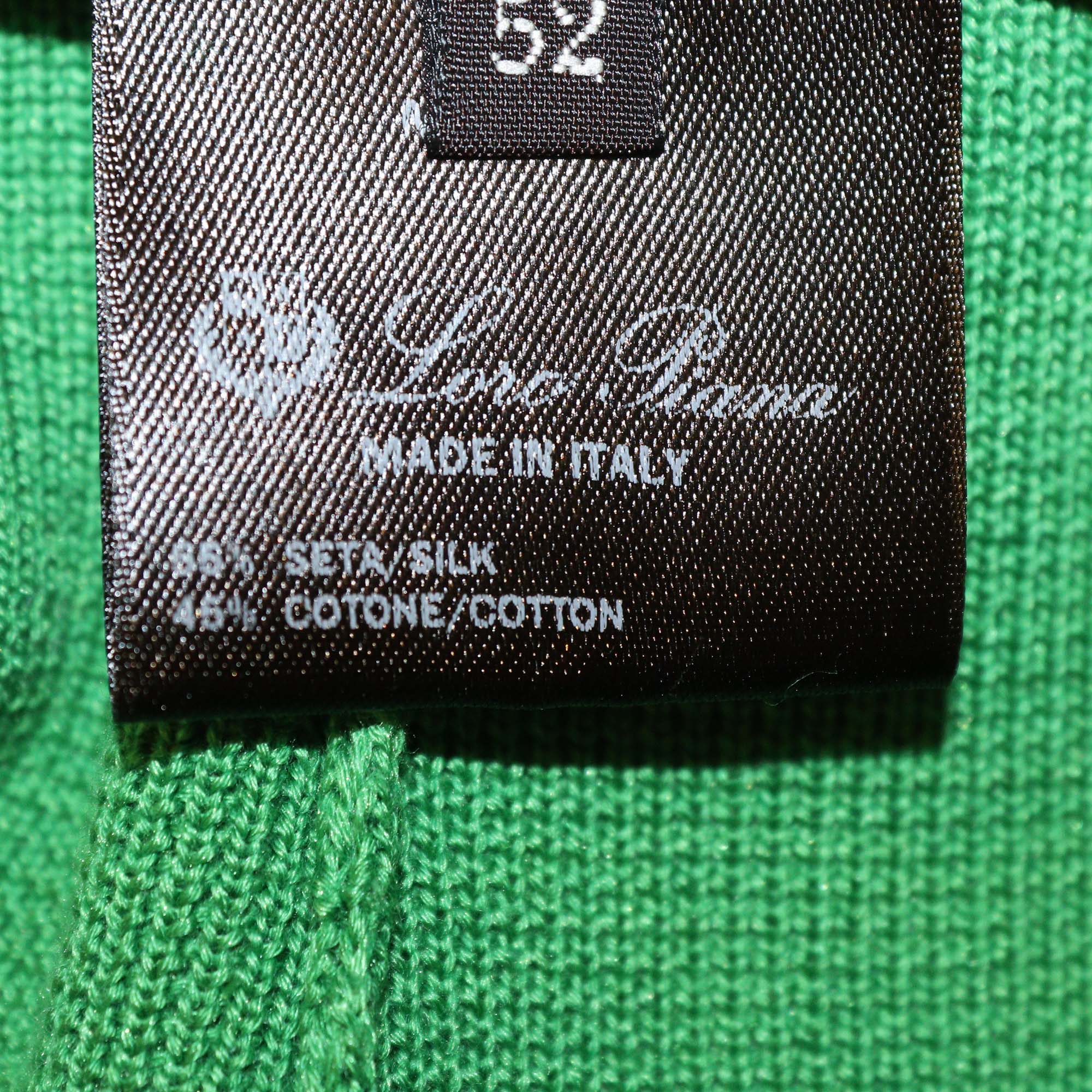 Loro Piana Green Blend Silk Knitted Wide Leg Pants