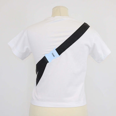 Fendi kids White Cotton Sling Bag Print T-Shirt