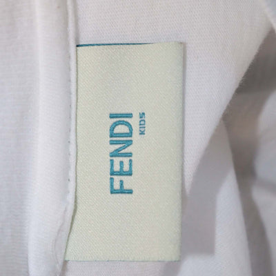 Fendi kids White Cotton Sling Bag Print T-Shirt