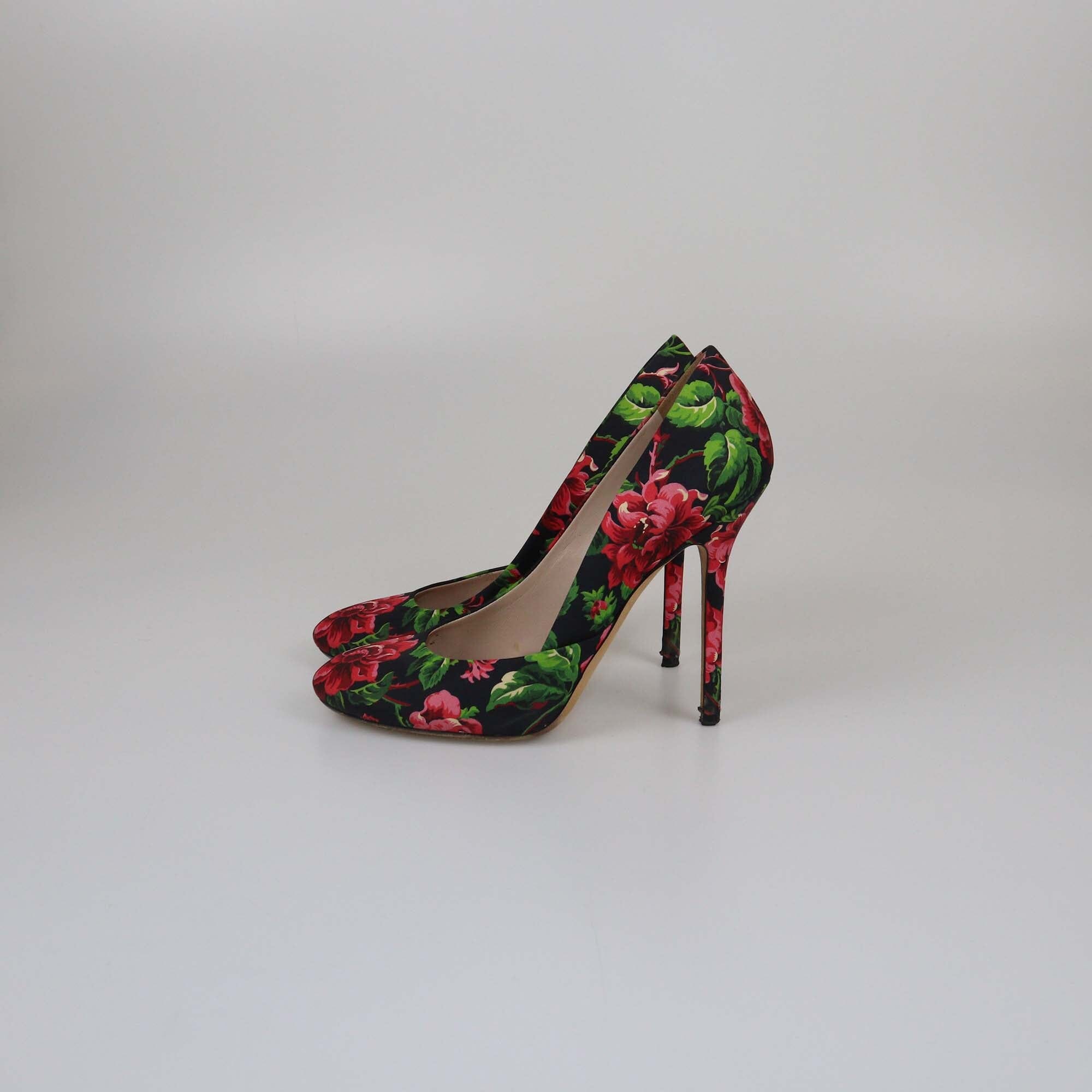 Miu Miu Multicolor Floral Printed Pumps Womens Miu miu 