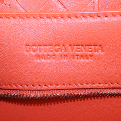 Bottega Veneta Orange Intrecciato Leather Andiamo Large Tote