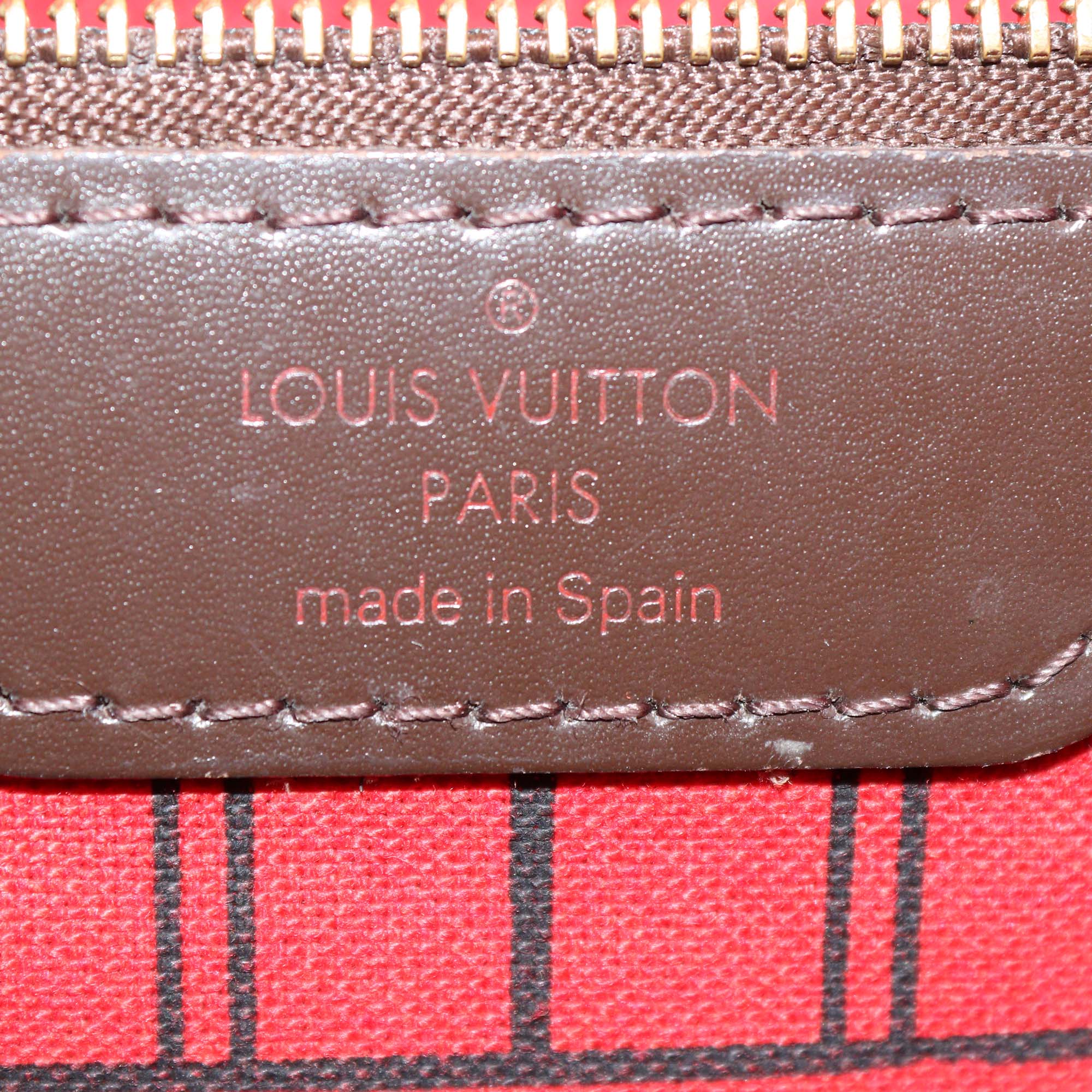 Louis Vuitton Brown Canvas Damier Ebene Neverfull MM Bag