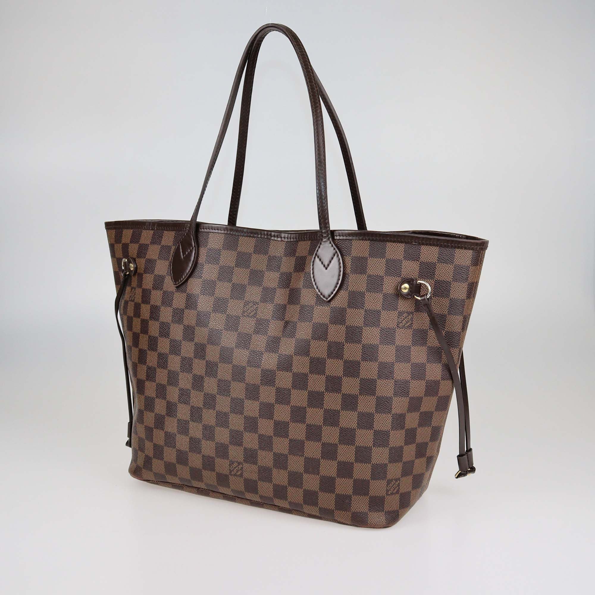 Louis Vuitton Brown Canvas Damier Ebene Neverfull MM Bag