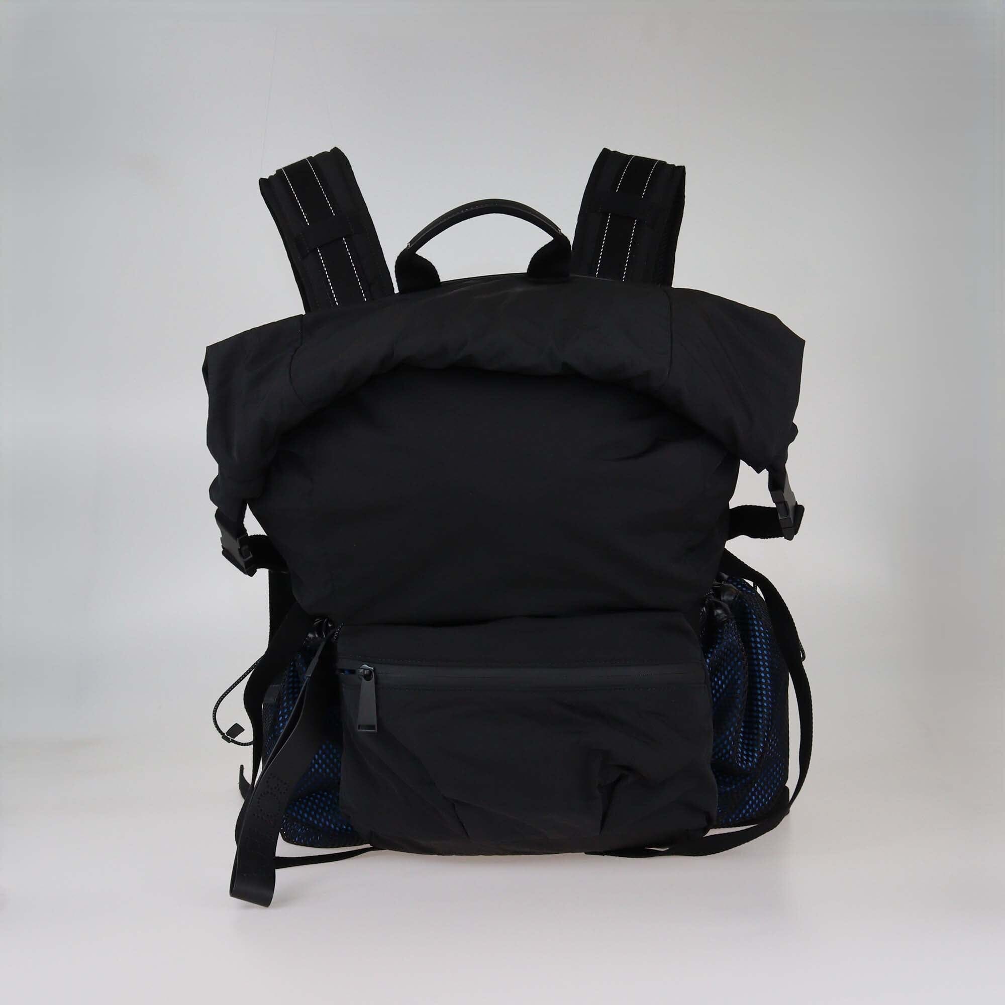 Bottega Veneta Black/Blue Paper Touch Backpack Mens Bottega Veneta 