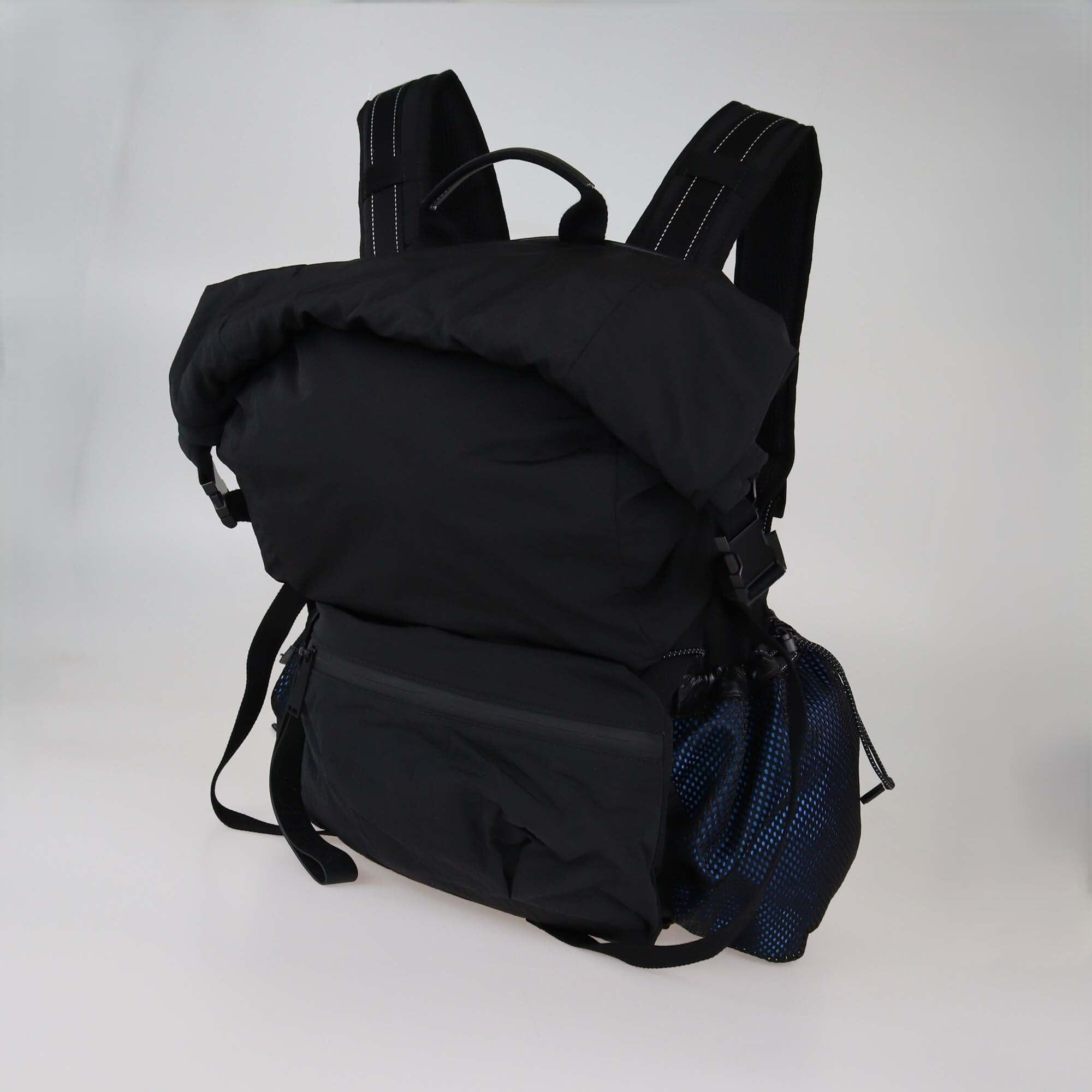 Bottega Veneta Black/Blue Paper Touch Backpack Mens Bottega Veneta 