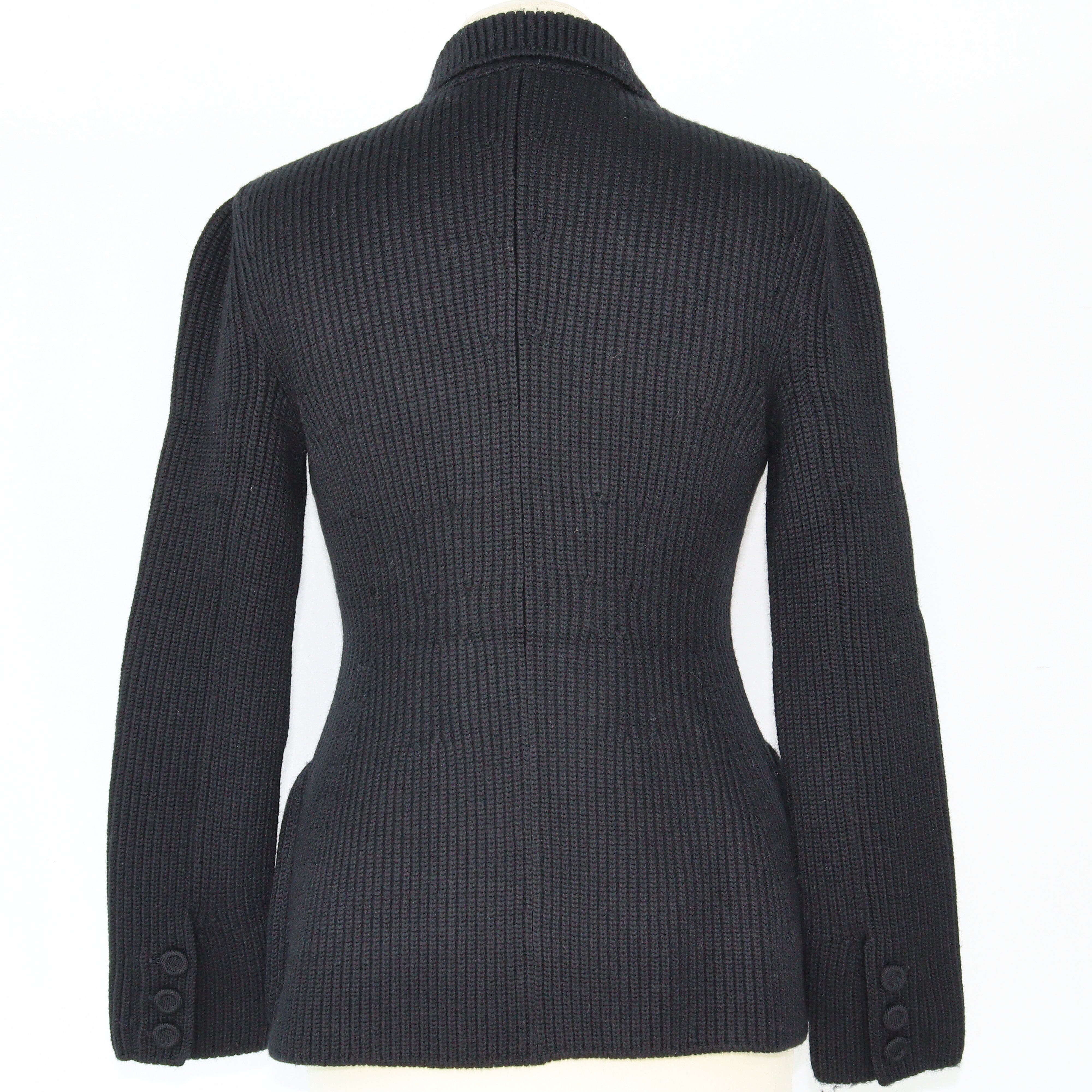 Black Knit Bar Jacket Clothings Dior 