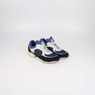 Chanel Multicolor Mesh and Leather CC Logo Lace Up Sneakers