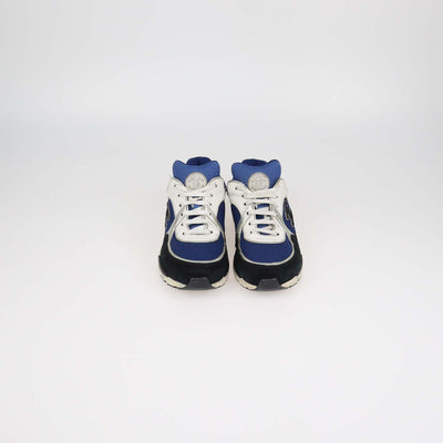 Chanel Multicolor Mesh and Leather CC Logo Lace Up Sneakers