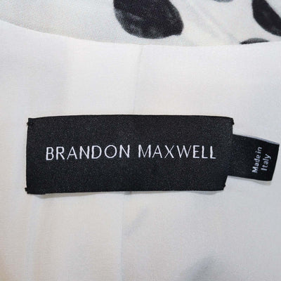 Brandon Maxwell Cream/Black Blend Fabric Polka Dot Blazer