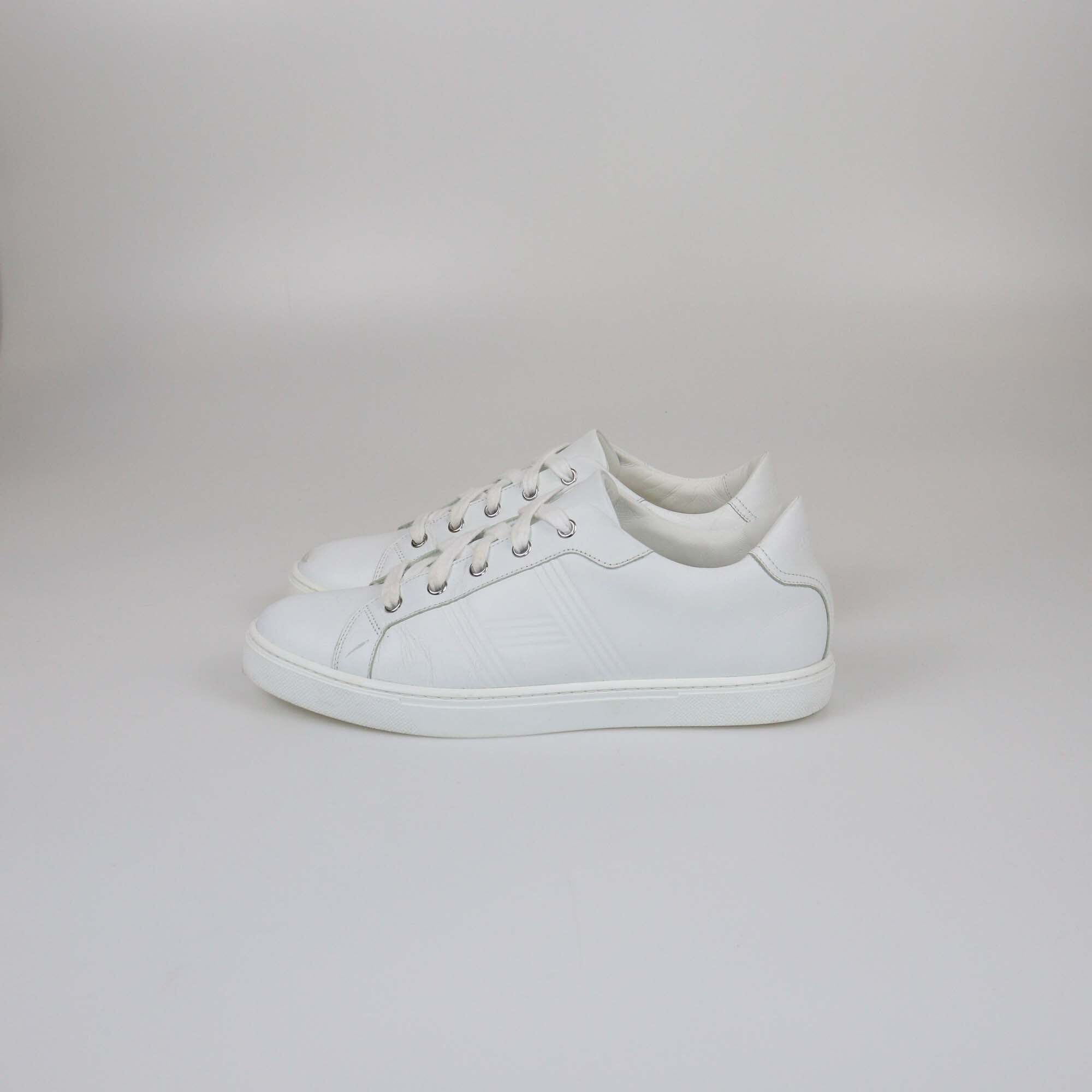 Hermes White Advantage Low Top Sneakers Womens Hermes 