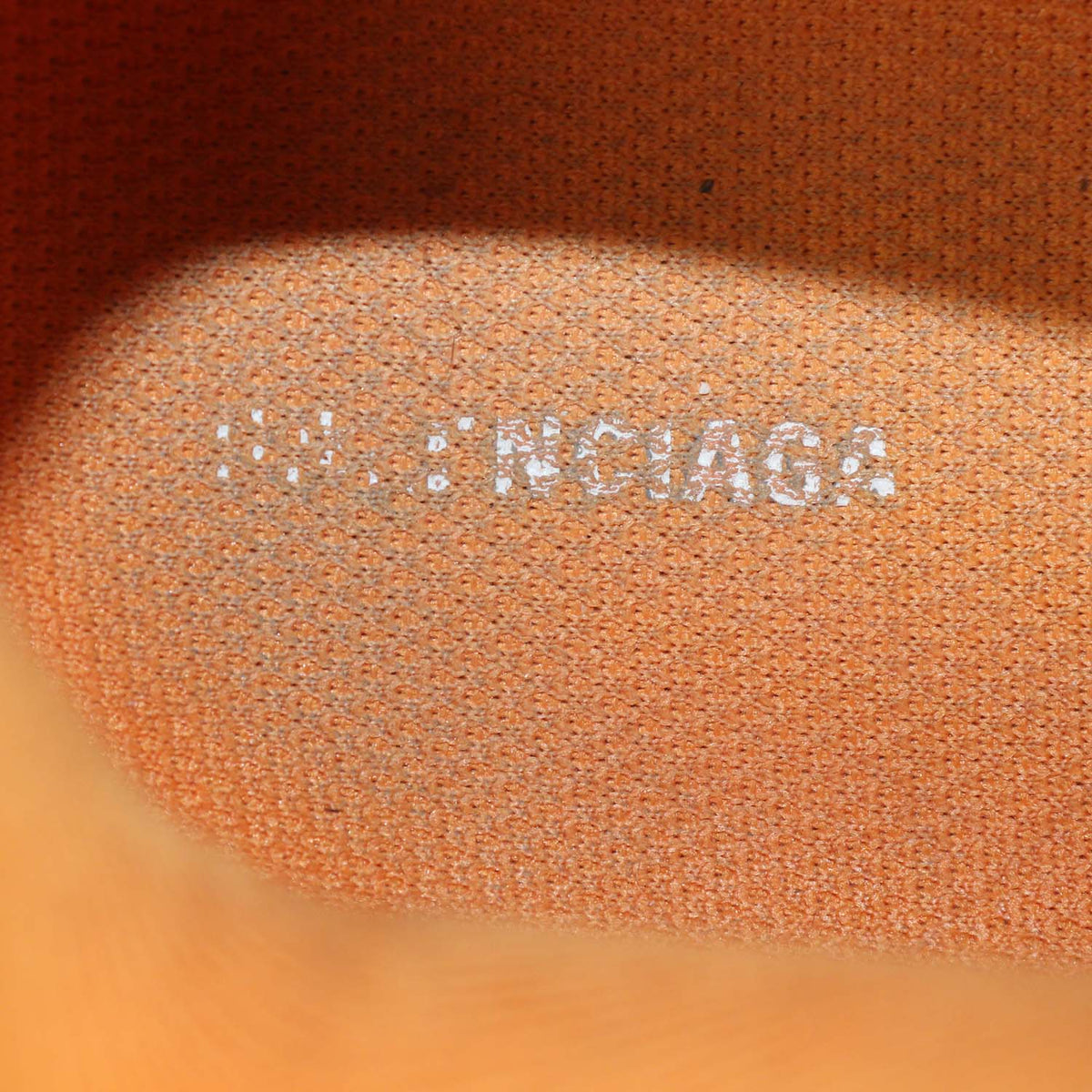 Balenciaga White,Orange Faux Leather and Mesh Track Low Top Sneakers