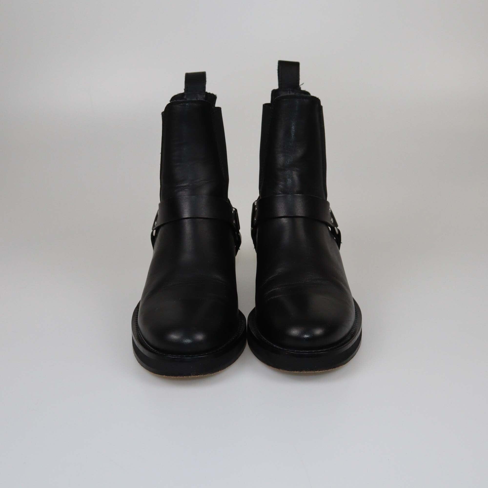 All Saints Black Chealse Ankle Boots Womens All Saints 