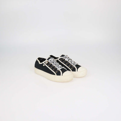 Christian Dior Black Canvas Walk n' Dior Low Top Sneakers