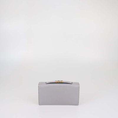 Christian Dior Grey Leather La Lune Tarot Clutch
