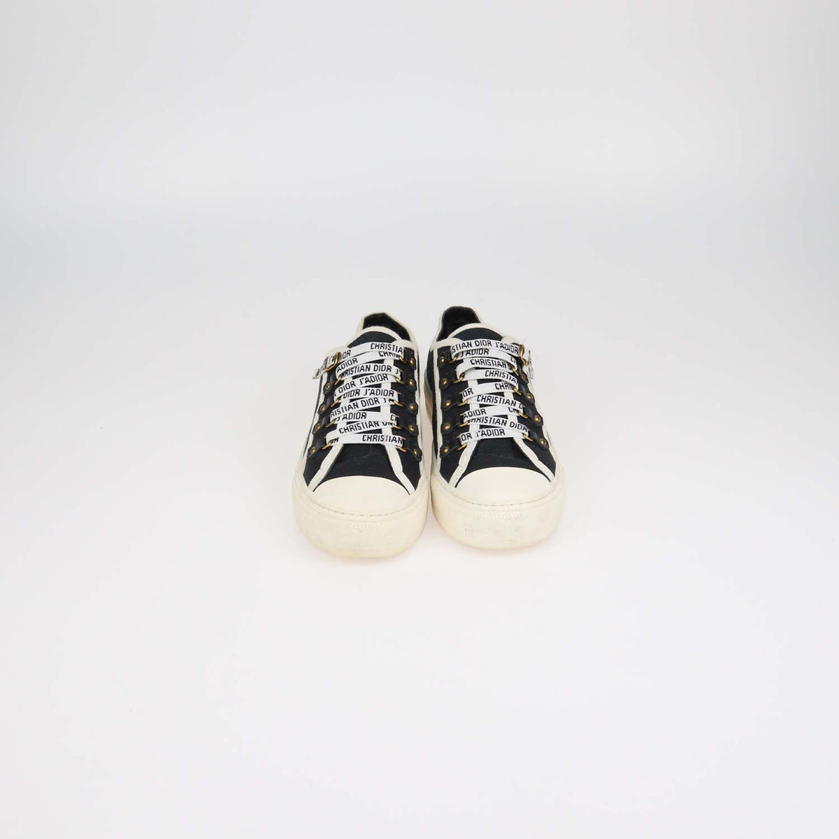 Christian Dior Black Canvas Walk n' Dior Low Top Sneakers