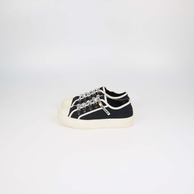 Christian Dior Black Canvas Walk n' Dior Low Top Sneakers
