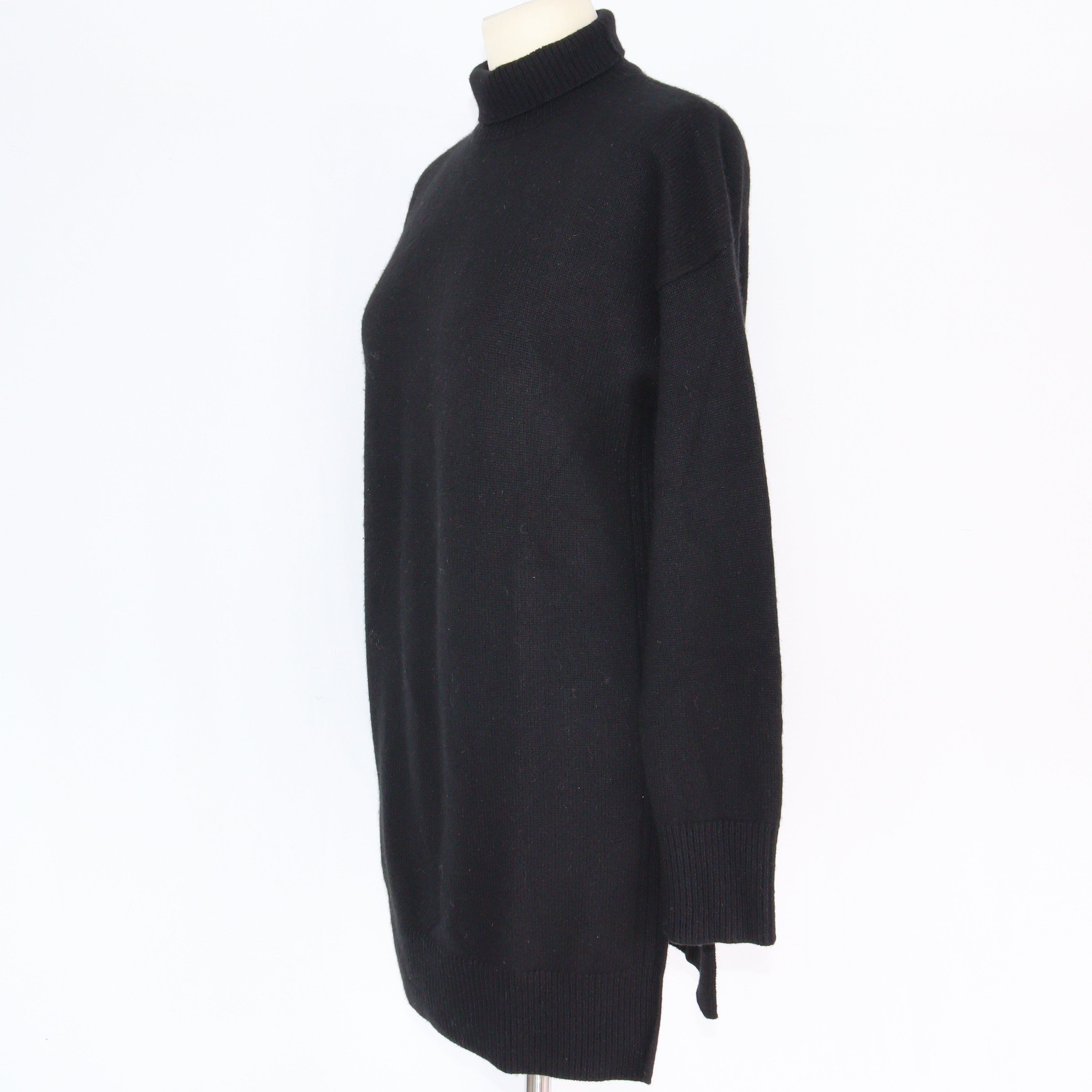 Black Split Side Turtleneck Sweater Clothings Dior 