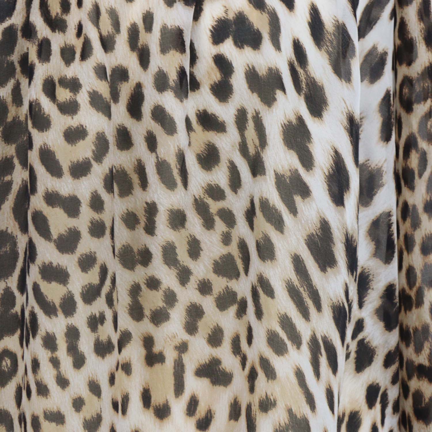 Roberto Cavalli Brown Silk Leopard Print Tie Detail Sheer Top
