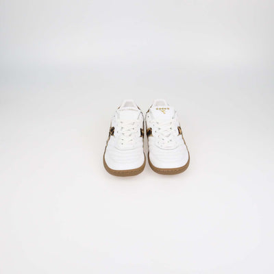 Dolce & Gabbana x Diadora White Leather and Leopard Print Calf Hair Brasil Sneakers