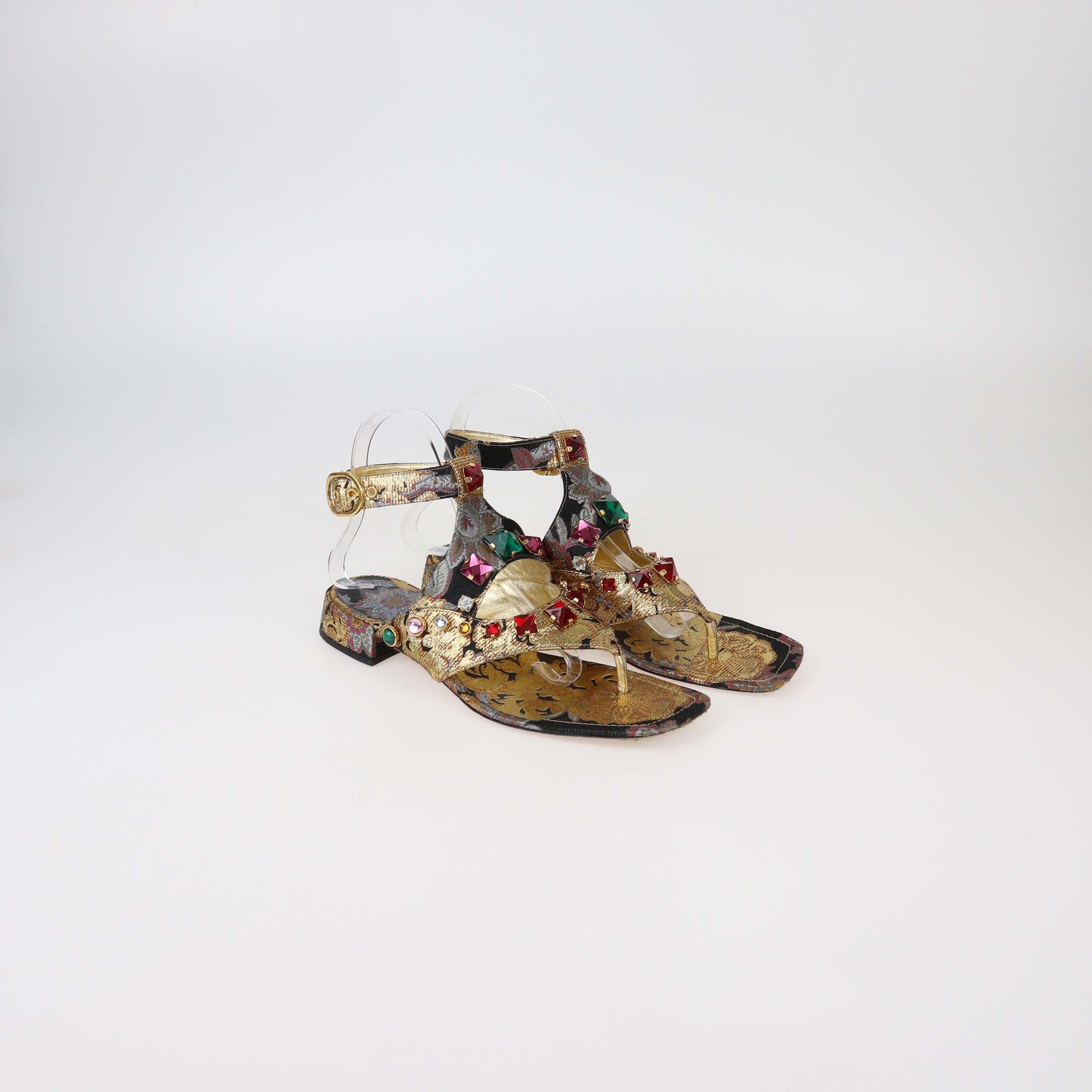Valentino Multicolor Apres l'hiver Jacquard Sandals