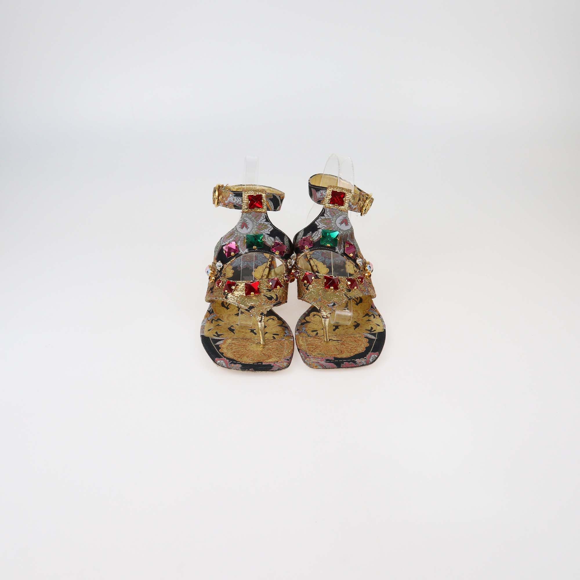 Valentino Multicolor Apres l'hiver Jacquard Sandals