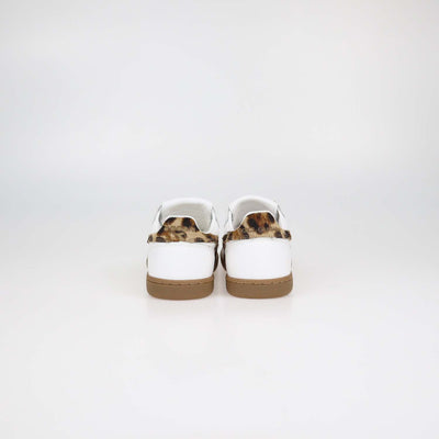Dolce & Gabbana x Diadora White Leather and Leopard Print Calf Hair Brasil Sneakers