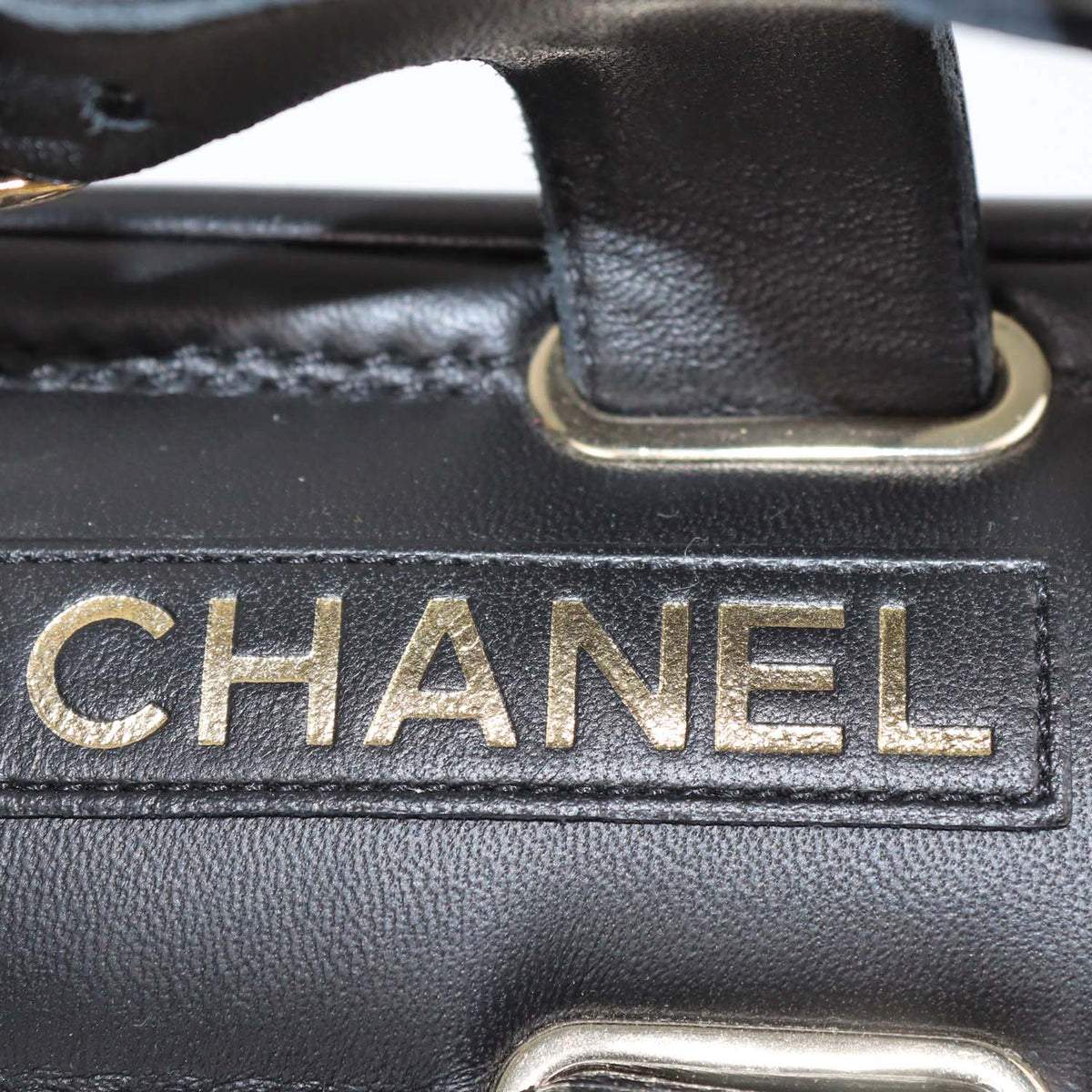 Chanel Black Quilted Leather Velcro Platform Sandals