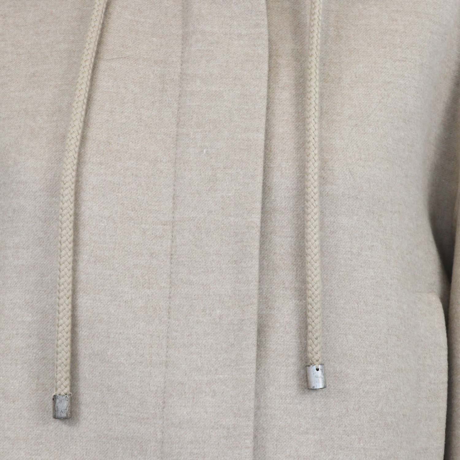 Loewe Beige Wool Melton Hooded Short Coat