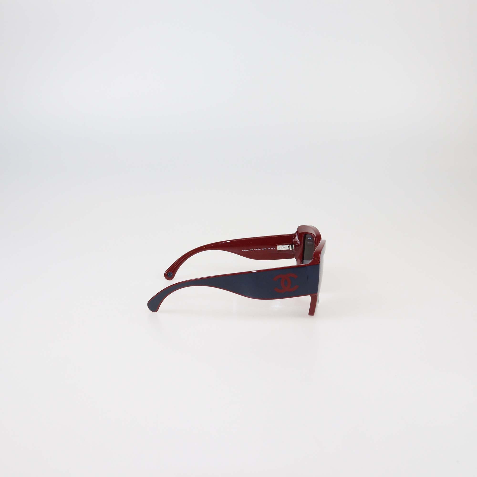 Chanel Blue/Burgundy Square Sunglasses