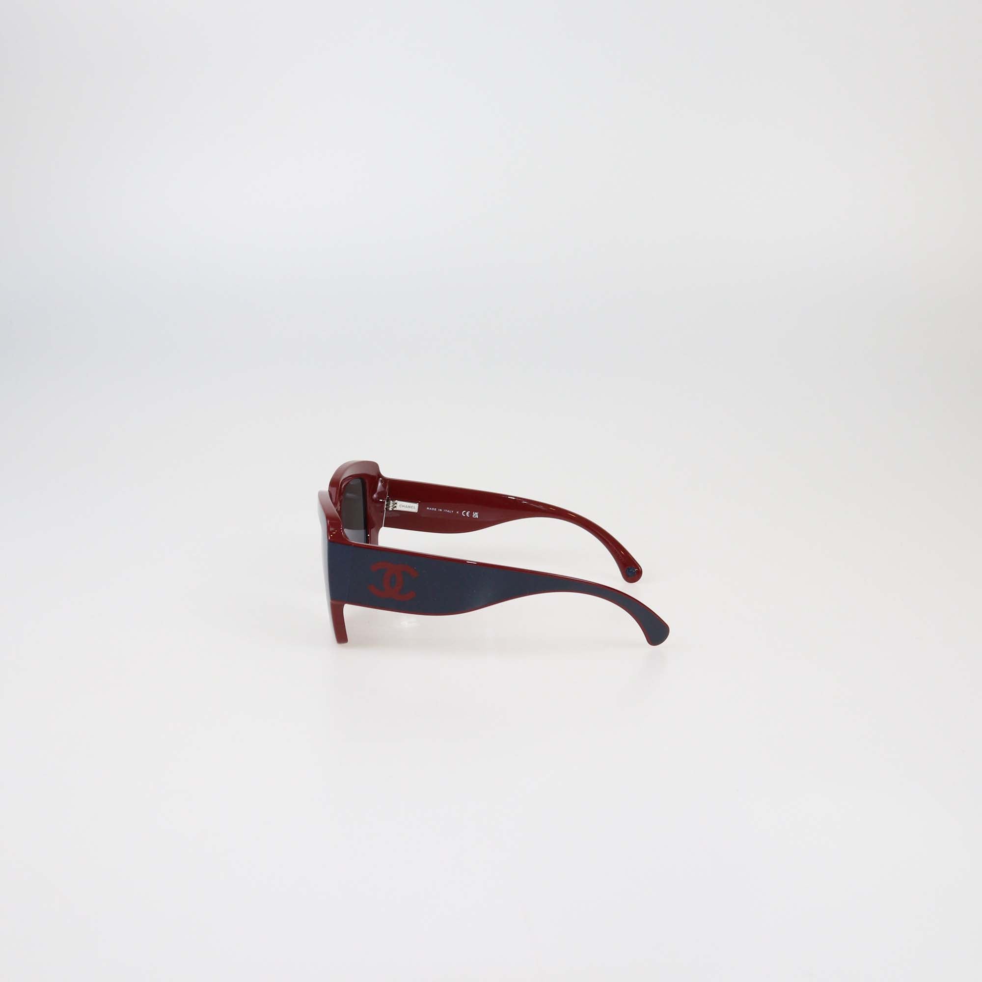 Chanel Blue/Burgundy Square Sunglasses